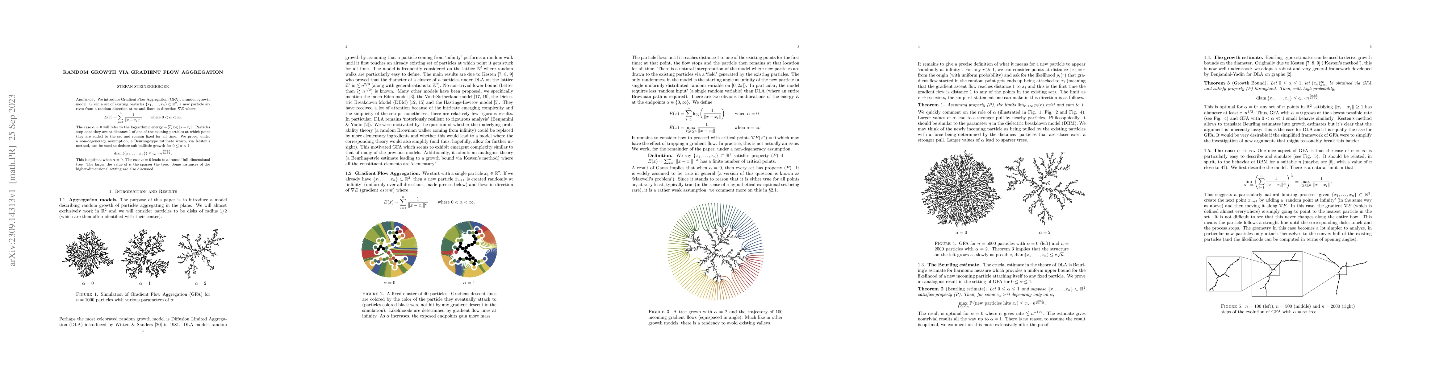 Thumbnail for Random Growth via Gradient Flow Aggregation