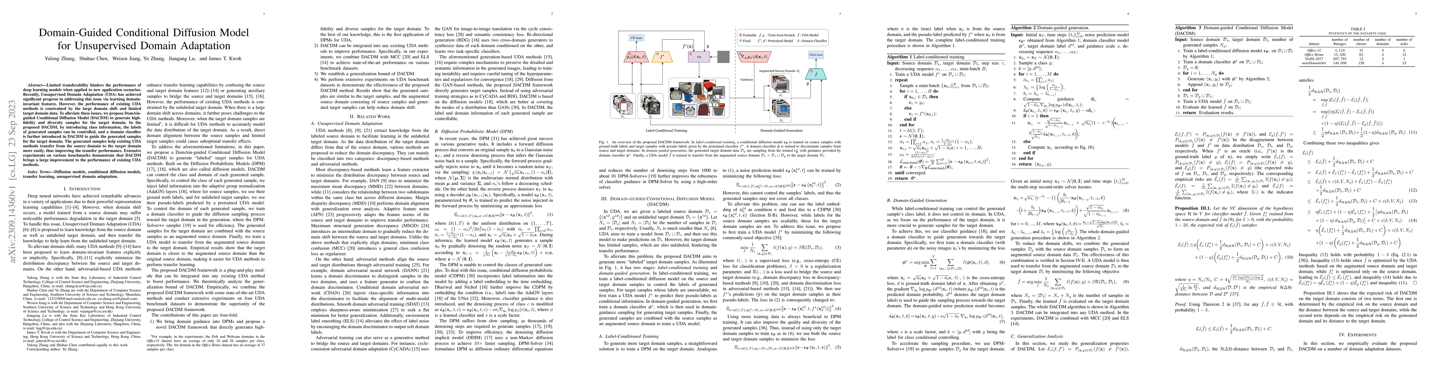 Thumbnail for Domain-Guided Conditional Diffusion Model for Unsupervised Domain
  Adaptation
