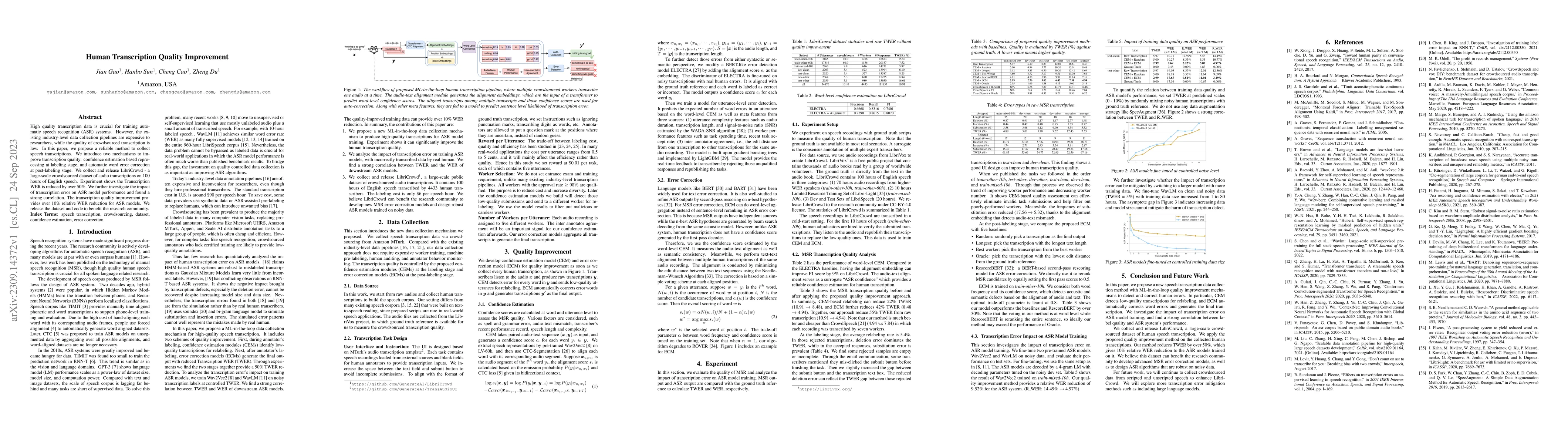 Thumbnail for Human Transcription Quality Improvement