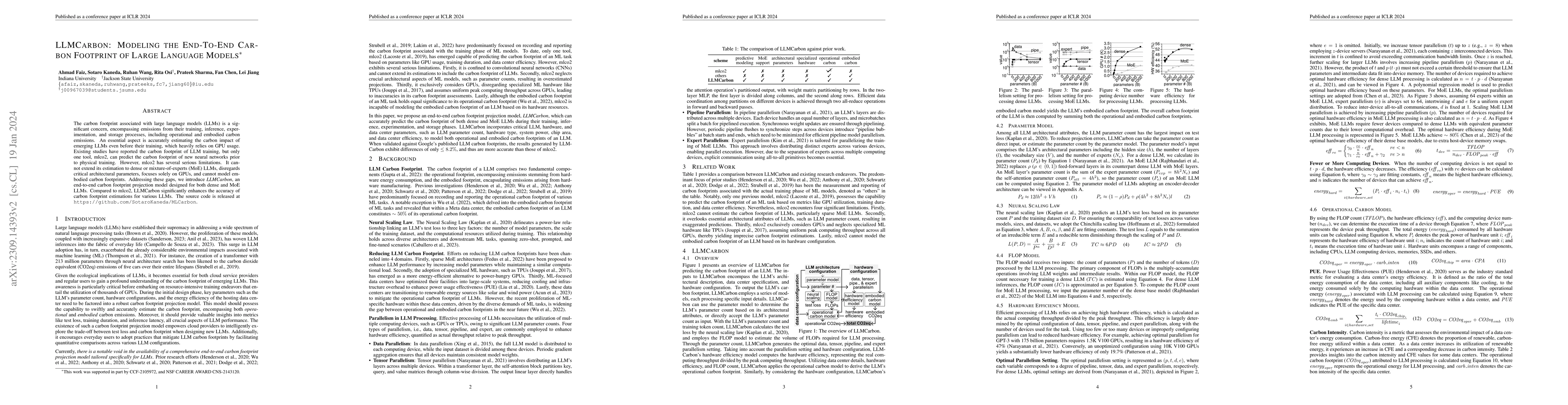 Thumbnail for LLMCarbon: Modeling the end-to-end Carbon Footprint of Large Language
  Models