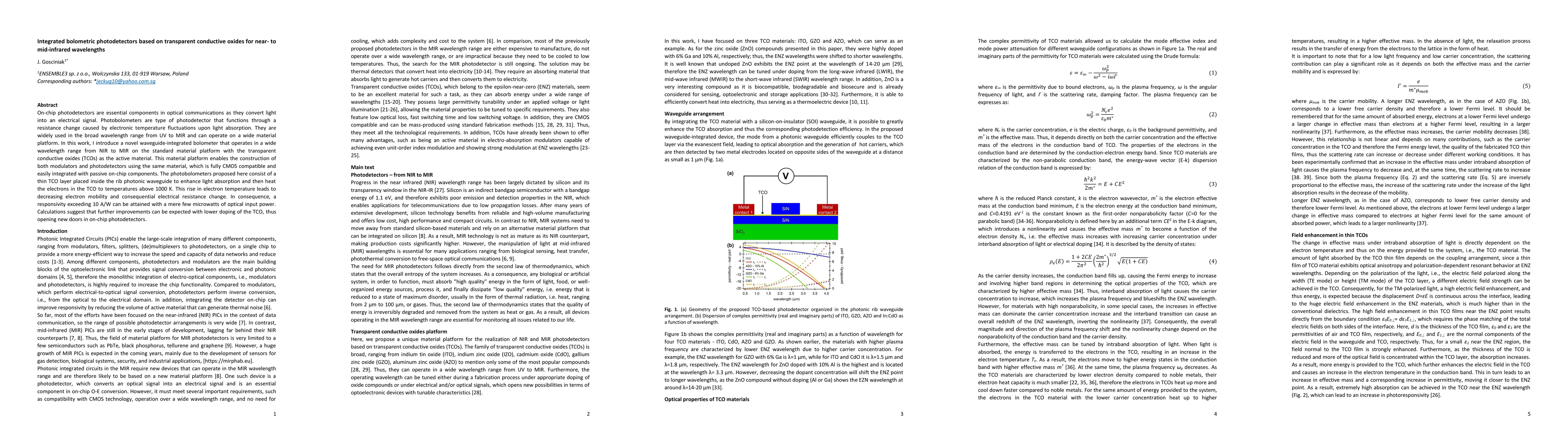 Thumbnail for Integrated bolometric photodetectors based on transparent conductive
  oxides from near- to mid-infrared wavelengths