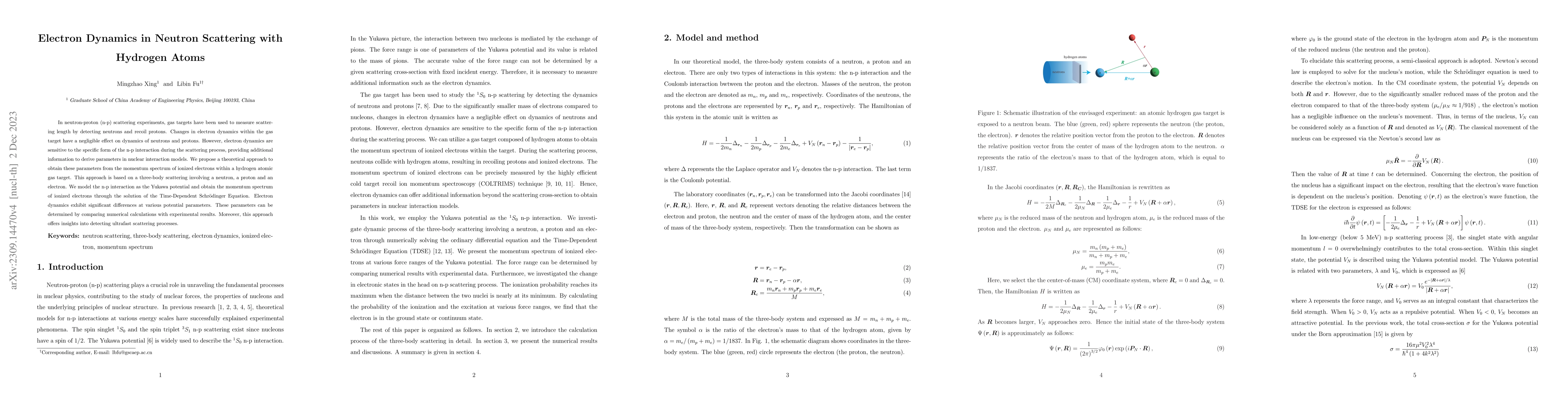 Thumbnail for Electron Dynamics in Neutron Scattering with Hydrogen Atoms
