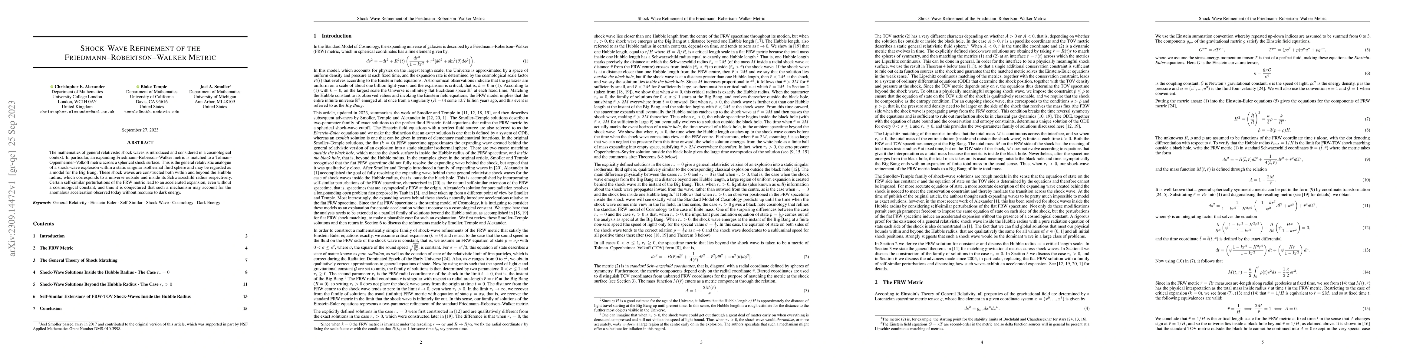 Thumbnail for Shock-Wave Refinement of the Friedmann-Robertson-Walker Metric