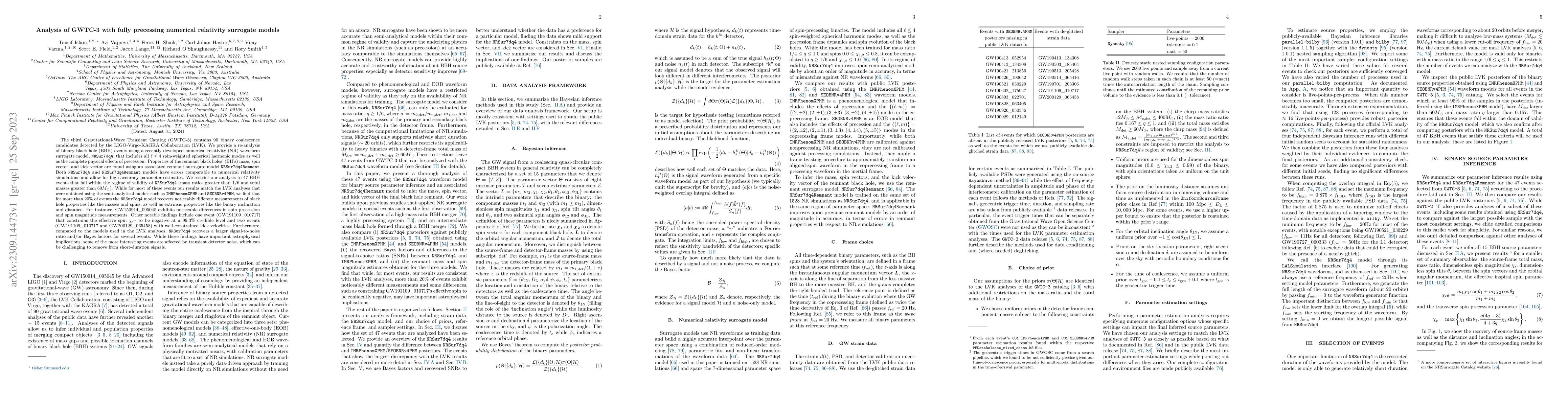 Thumbnail for Analysis of GWTC-3 with fully precessing numerical relativity surrogate
  models