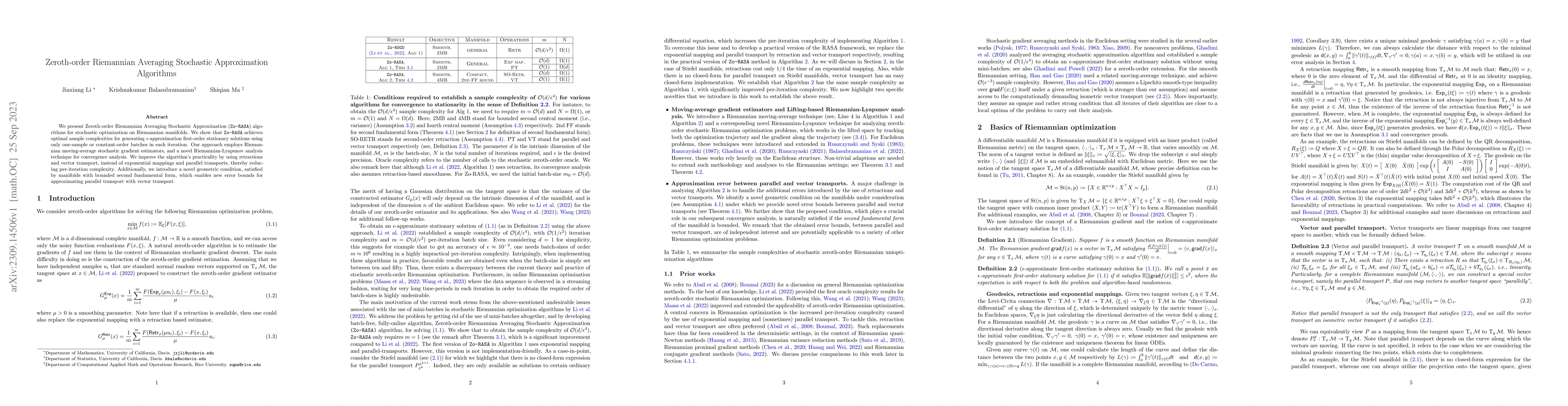 Thumbnail for Zeroth-order Riemannian Averaging Stochastic Approximation Algorithms