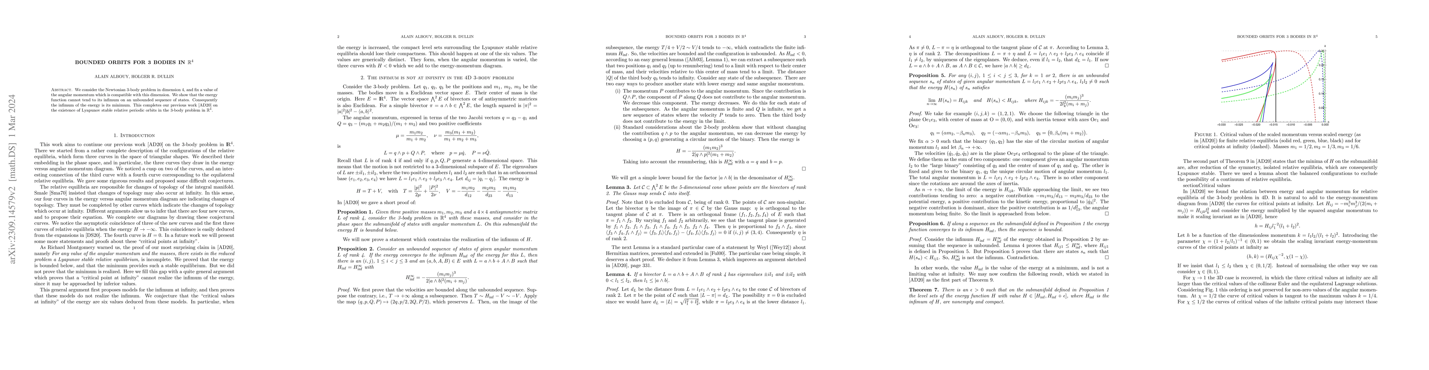 Thumbnail for Bounded orbits for 3 bodies in $\mathbb{R}^4$