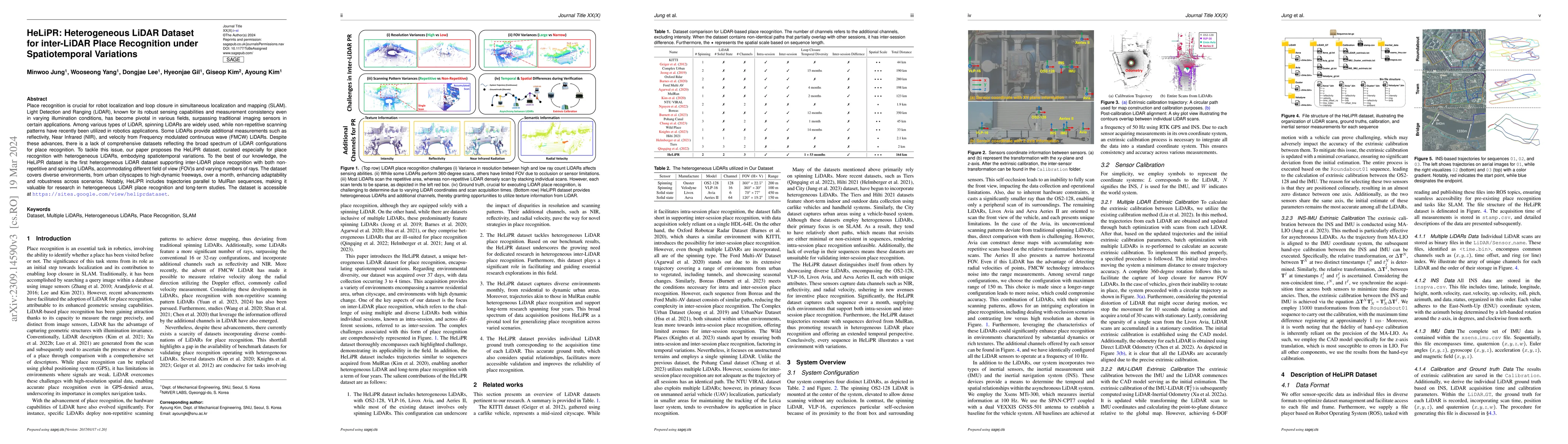 Thumbnail for HeLiPR: Heterogeneous LiDAR Dataset for inter-LiDAR Place Recognition
  under Spatiotemporal Variations