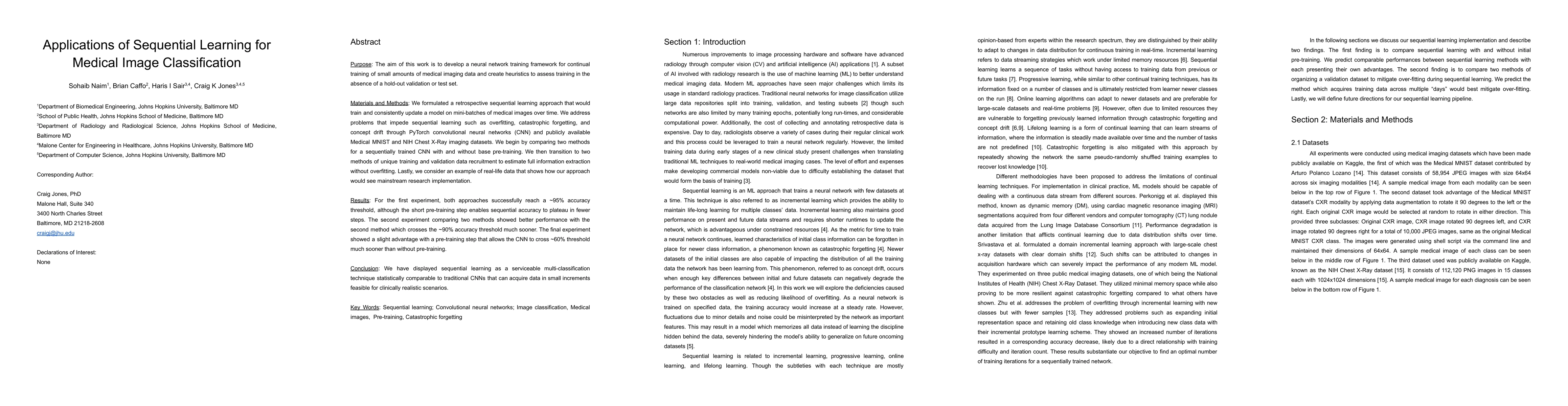Thumbnail for Applications of Sequential Learning for Medical Image Classification