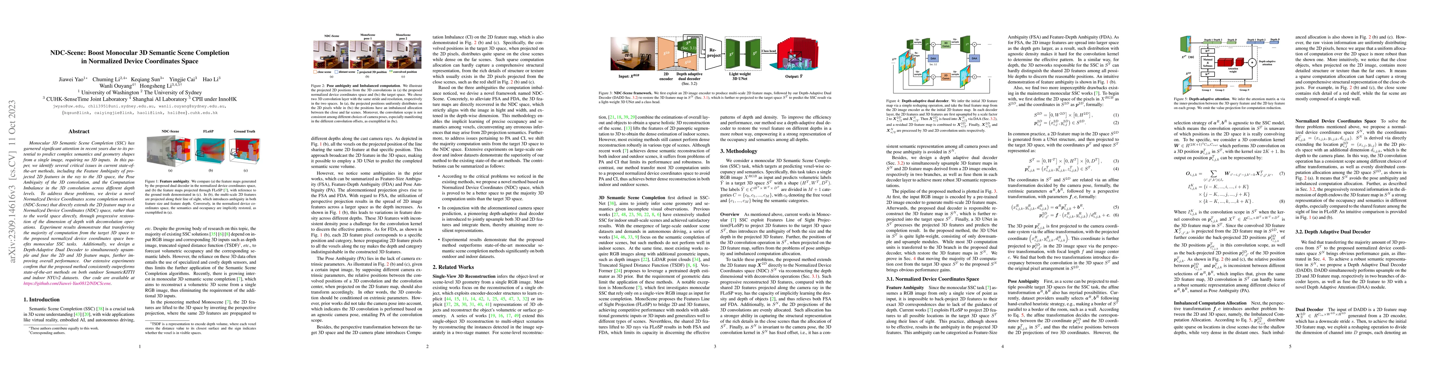 Thumbnail for NDC-Scene: Boost Monocular 3D Semantic Scene Completion in Normalized
  Device Coordinates Space