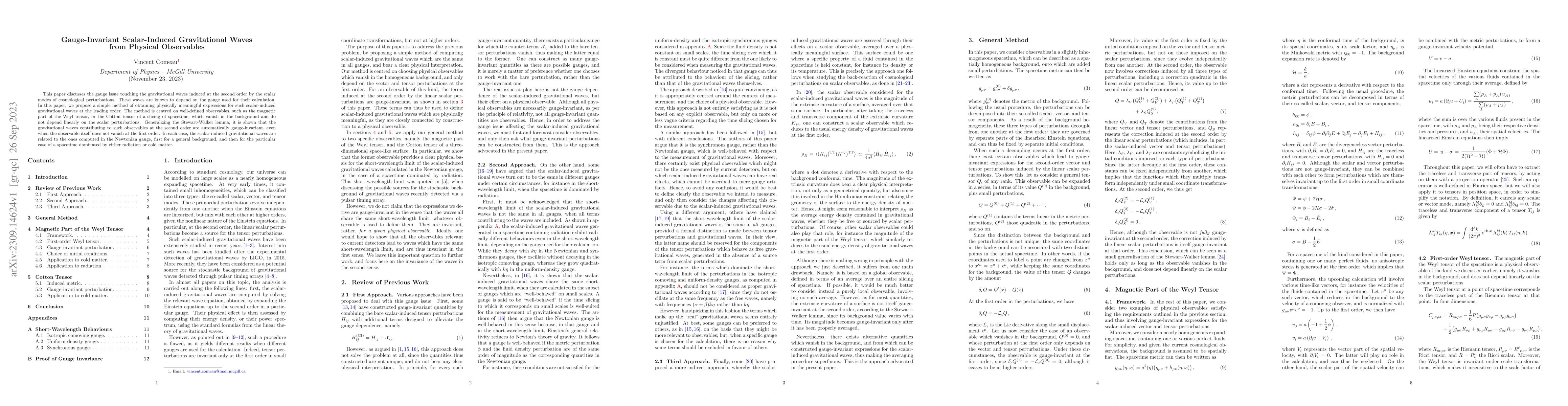 Thumbnail for Gauge-Invariant Scalar-Induced Gravitational Waves from Physical
  Observables