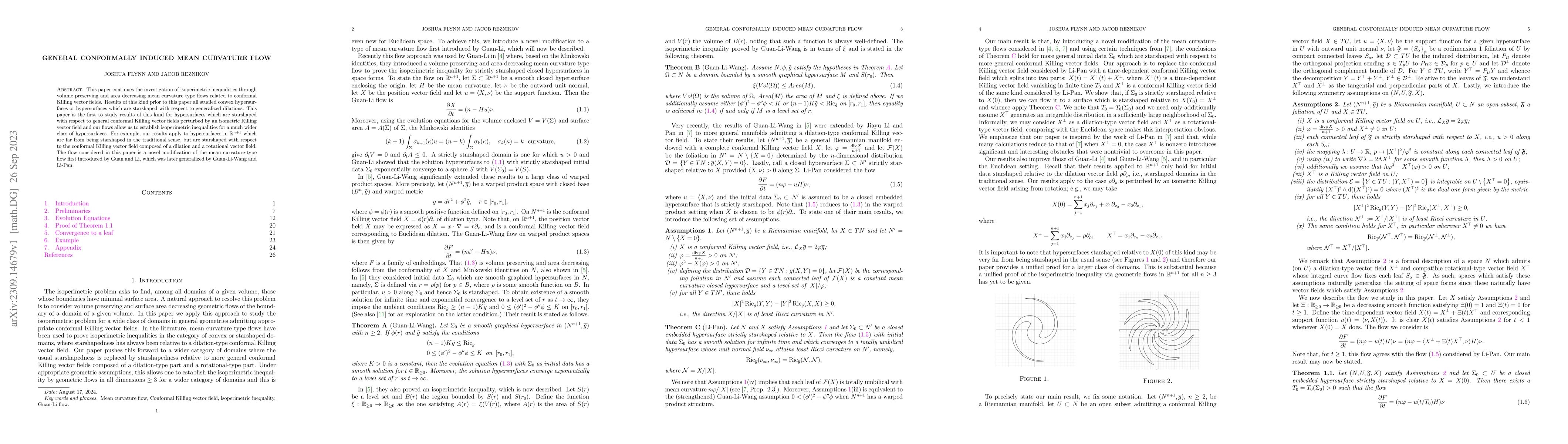 Thumbnail for General Conformally Induced Mean Curvature Flow