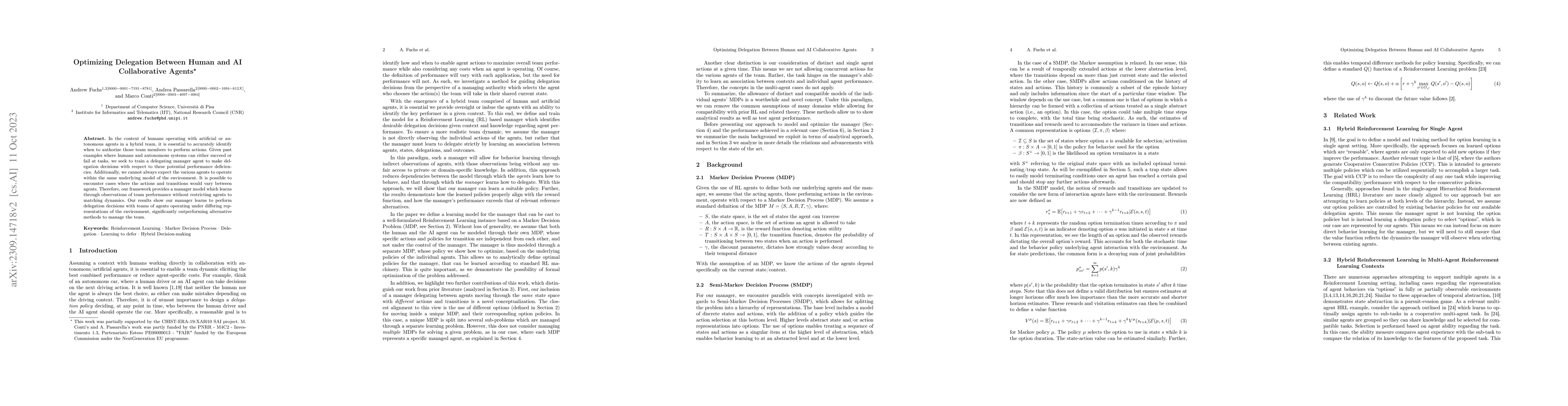 Thumbnail for Optimizing delegation between human and AI collaborative agents