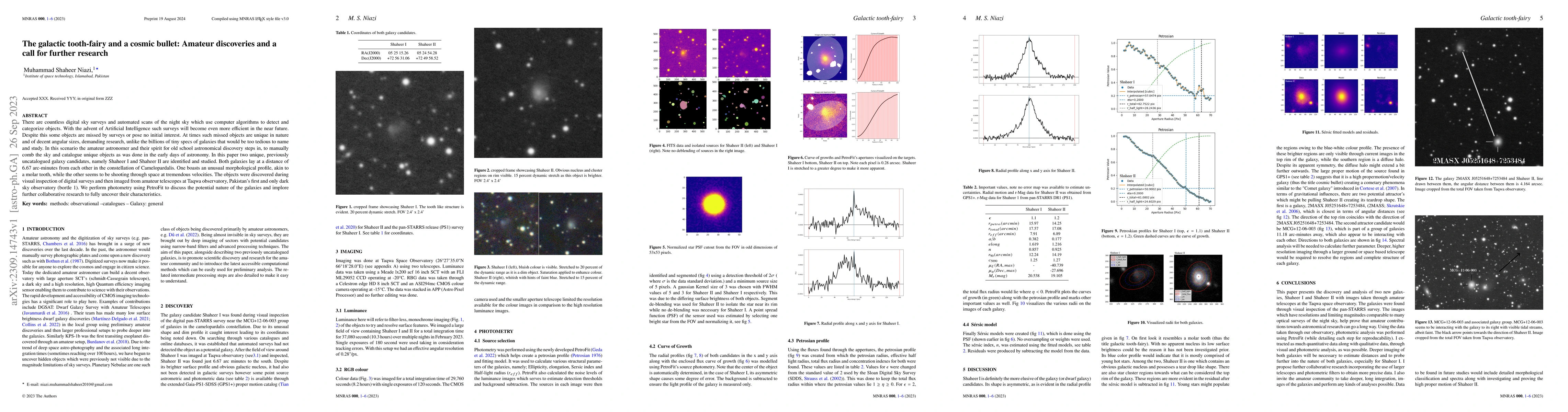 Thumbnail for The galactic tooth-fairy and a cosmic bullet: Amateur discoveries and a
  call for further research