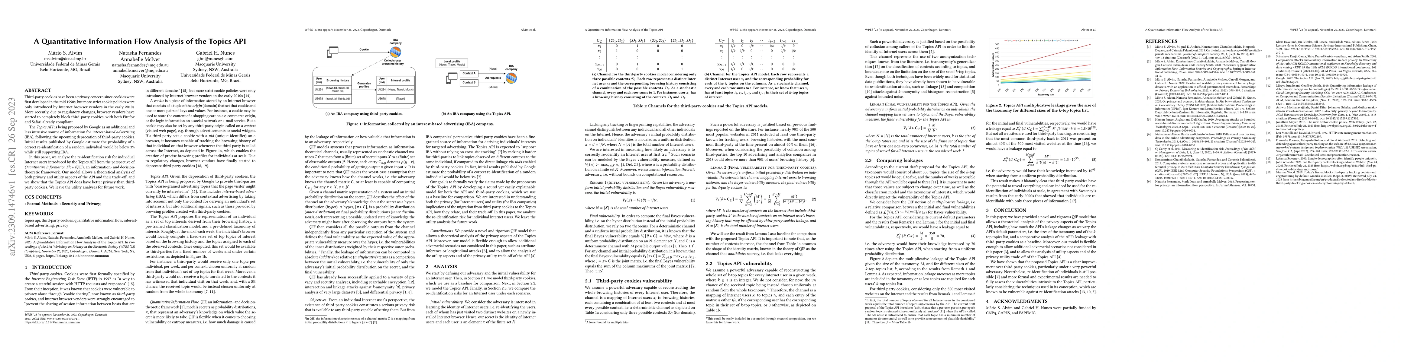 Thumbnail for A Quantitative Information Flow Analysis of the Topics API