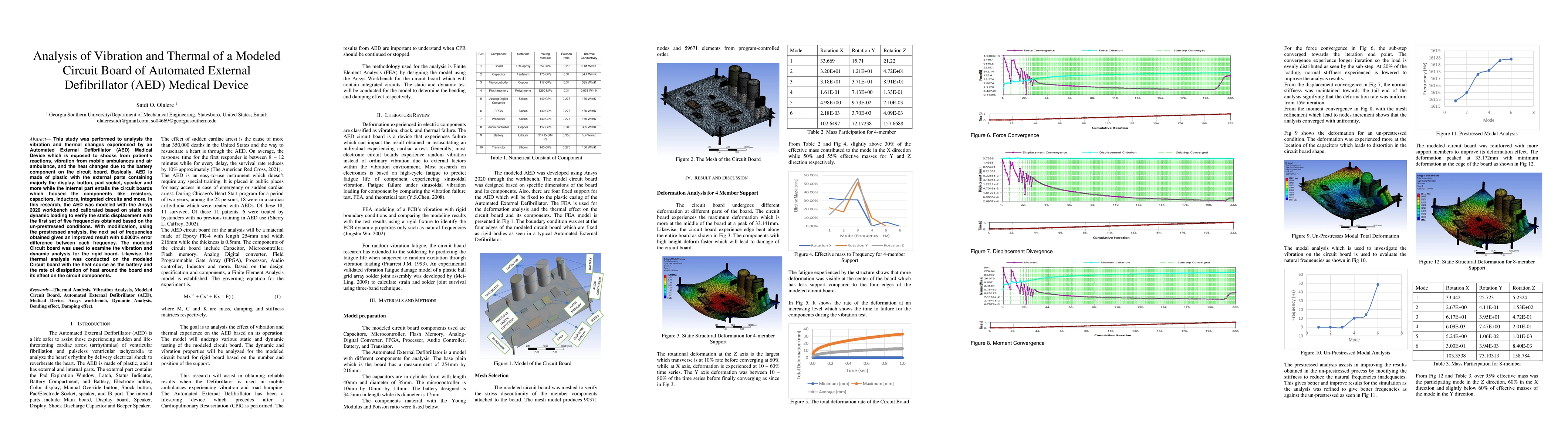 Thumbnail for Analysis of Vibration and Thermal of a Modeled Circuit Board of
  Automated External Defibrillator (AED) Medical Device