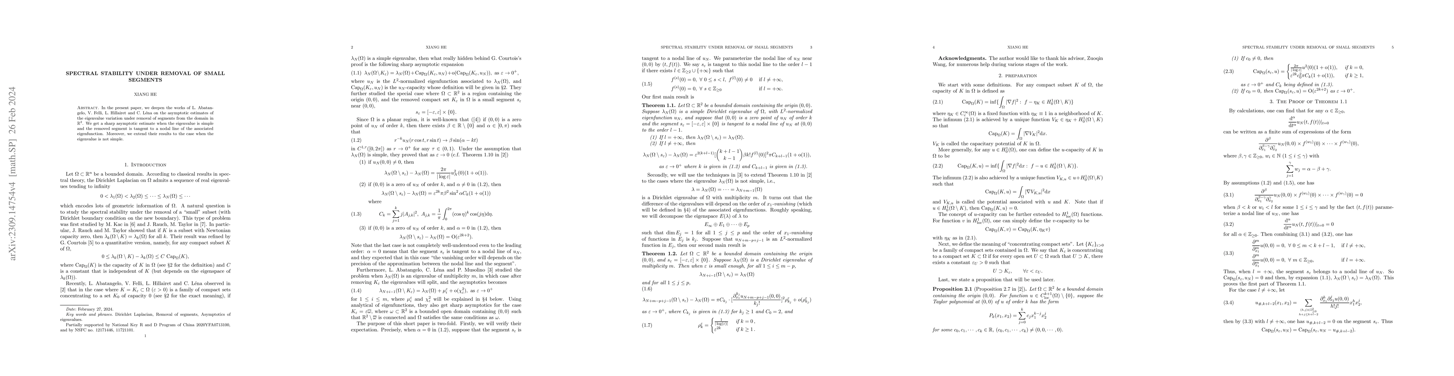Thumbnail for Spectral stability under removal of small segments