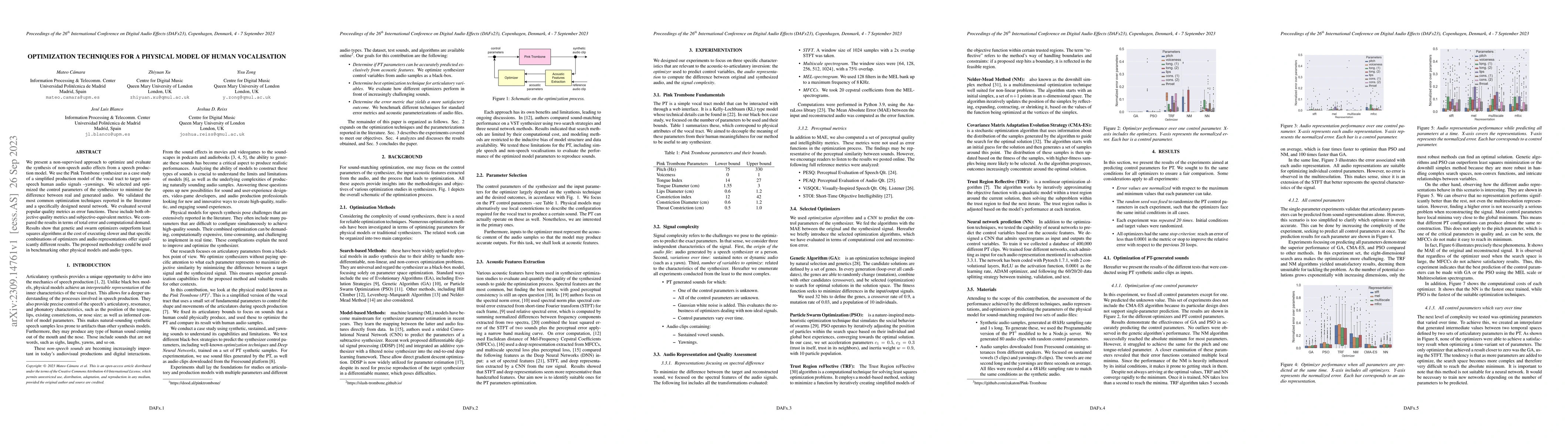 Thumbnail for Optimization Techniques for a Physical Model of Human Vocalisation