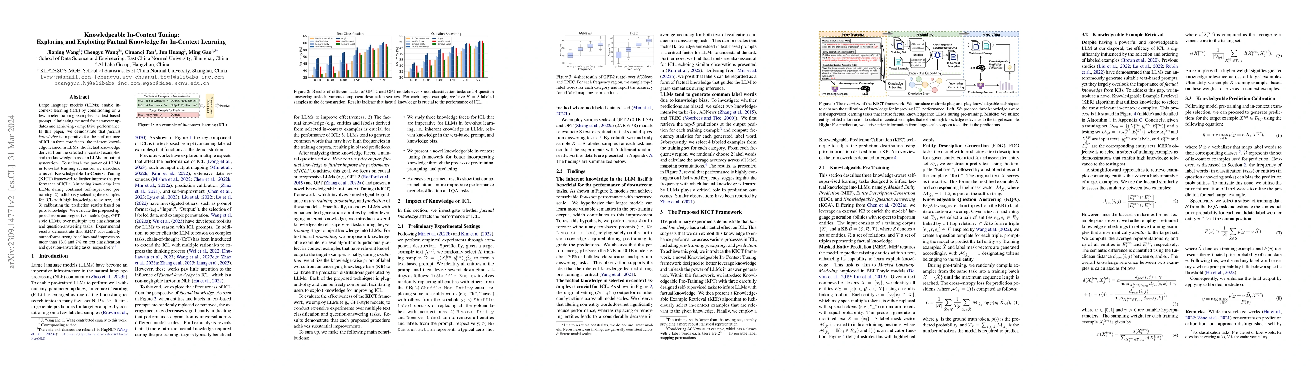Thumbnail for Knowledgeable In-Context Tuning: Exploring and Exploiting Factual
  Knowledge for In-Context Learning