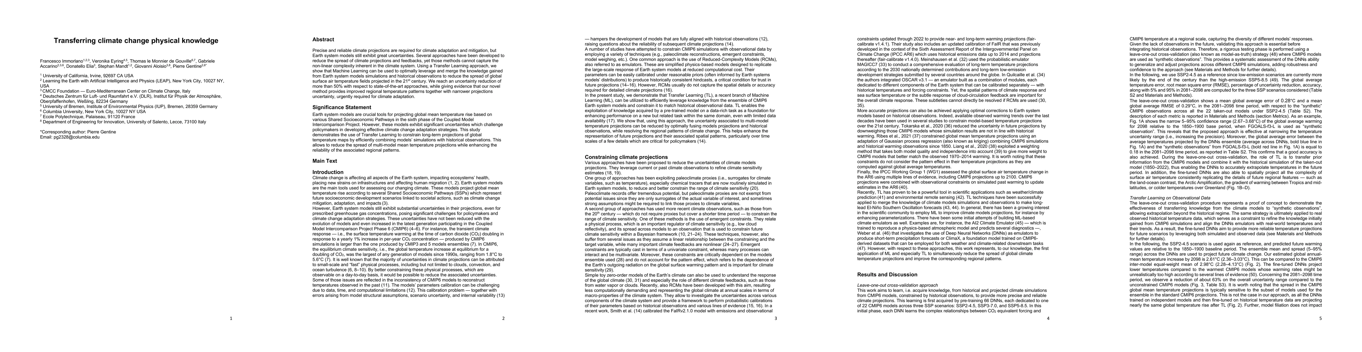 Thumbnail for Transferring climate change knowledge
