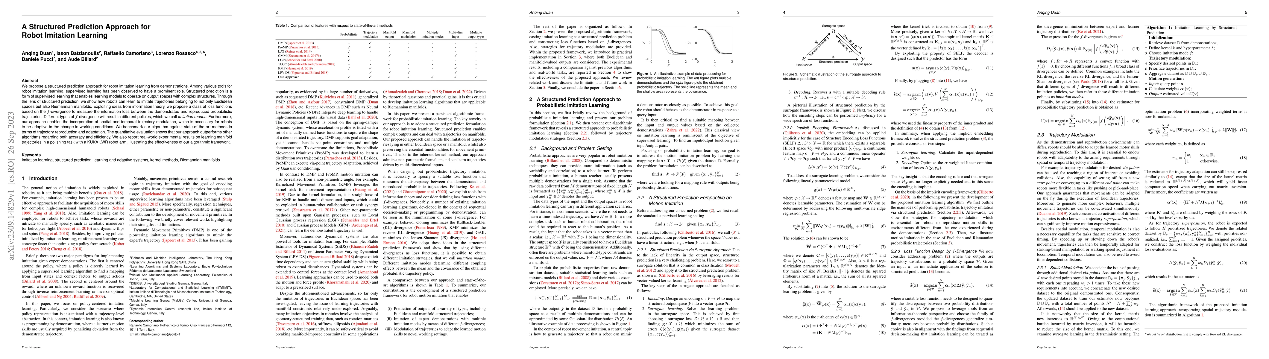 Thumbnail for A Structured Prediction Approach for Robot Imitation Learning