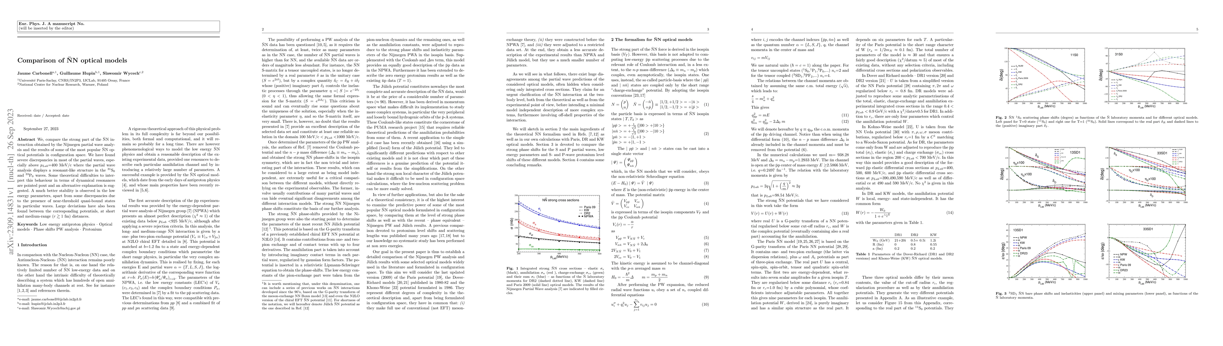Thumbnail for Comparison of $\bar{\hbox{N}}\hbox{N}$ optical models