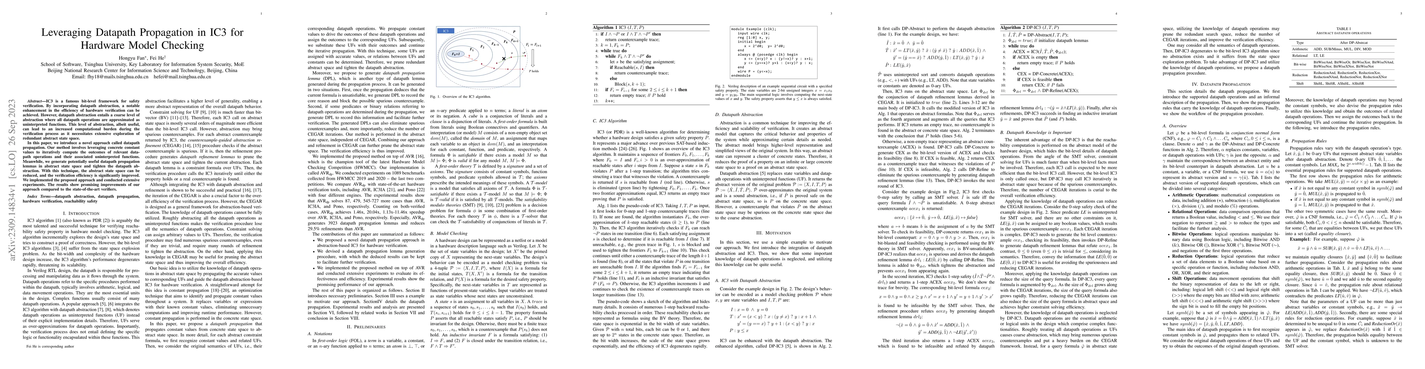 Thumbnail for Leveraging Datapath Propagation in IC3 for Hardware Model Checking