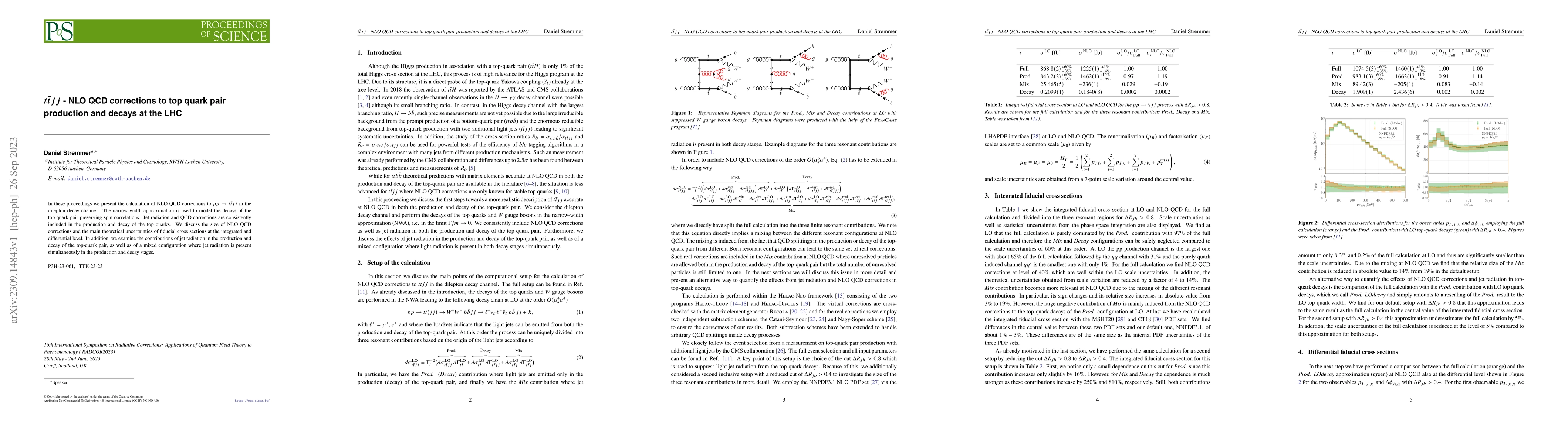 Thumbnail for $t\bar{t}jj$ -- NLO QCD corrections to top quark pair production and
  decays at the LHC