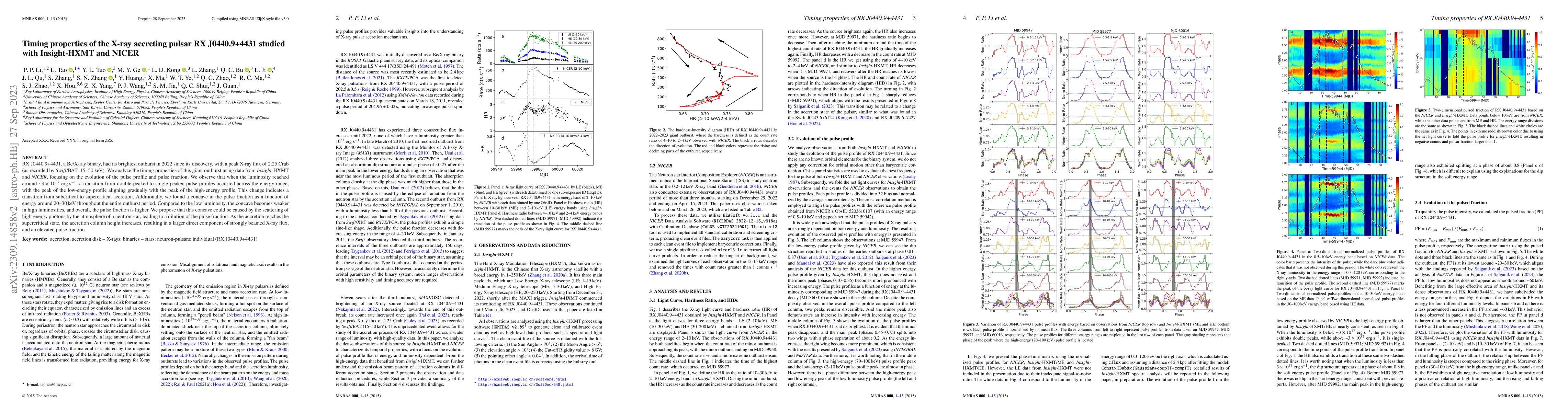 Thumbnail for Timing properties of the X-ray accreting pulsar RX J0440.9+4431 studied
  with Insight-HXMT and NICER