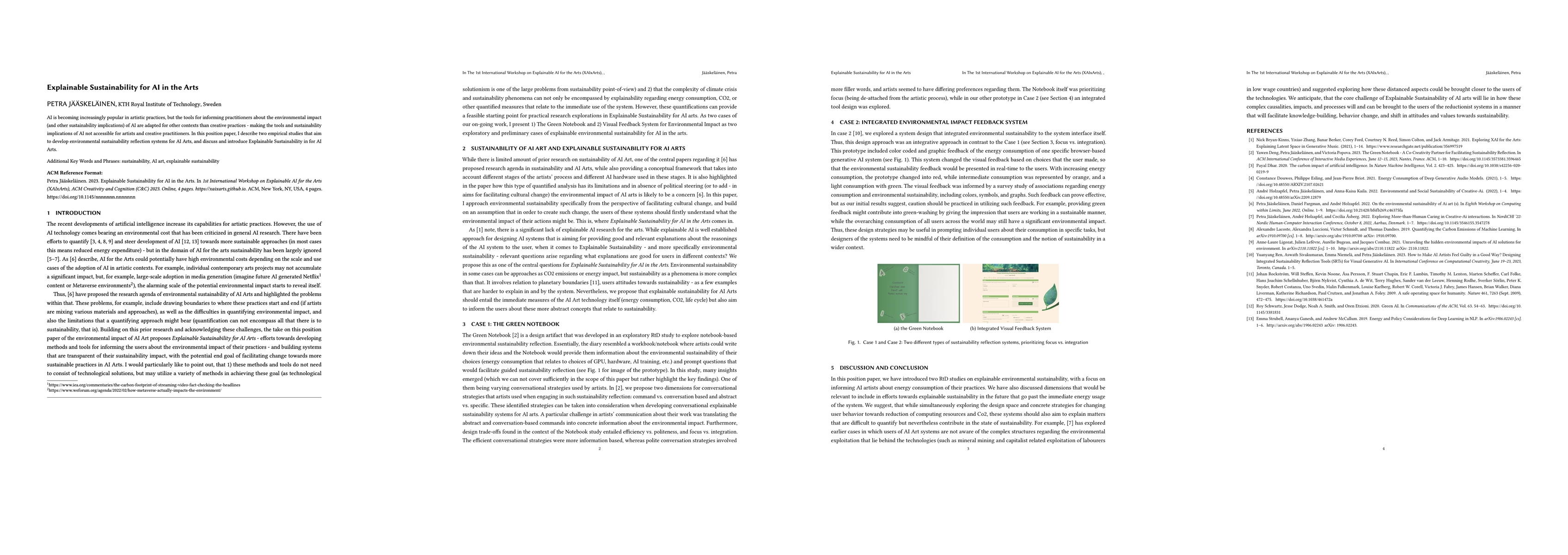 Thumbnail for Explainable Sustainability for AI in the Arts
