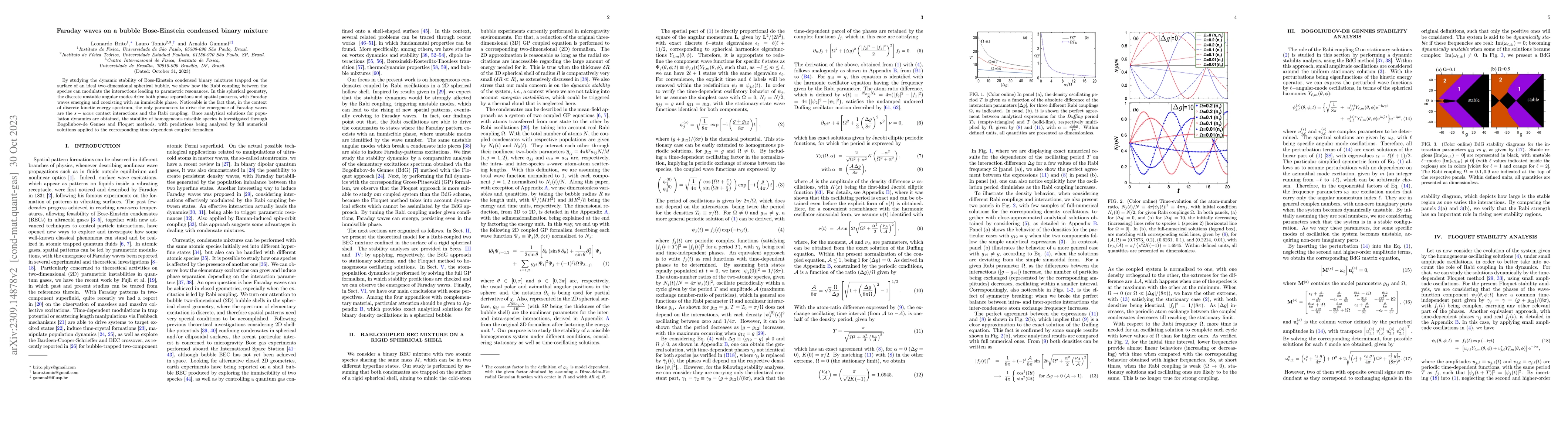 Thumbnail for Faraday waves on a bubble Bose-Einstein condensed binary mixture