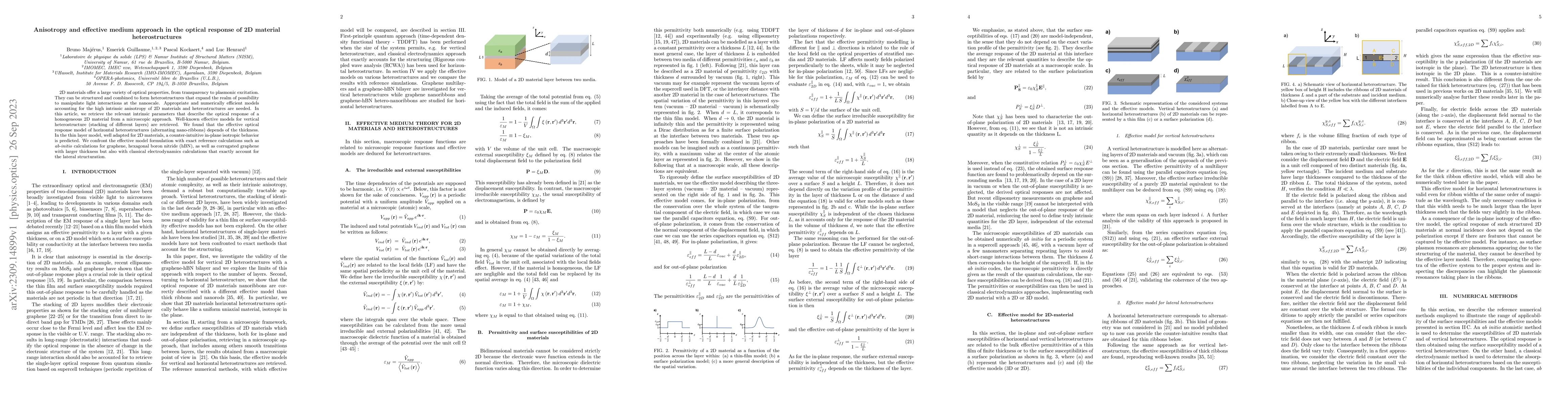 Thumbnail for Anisotropy and effective medium approach in the optical response of 2D
  material heterostructures