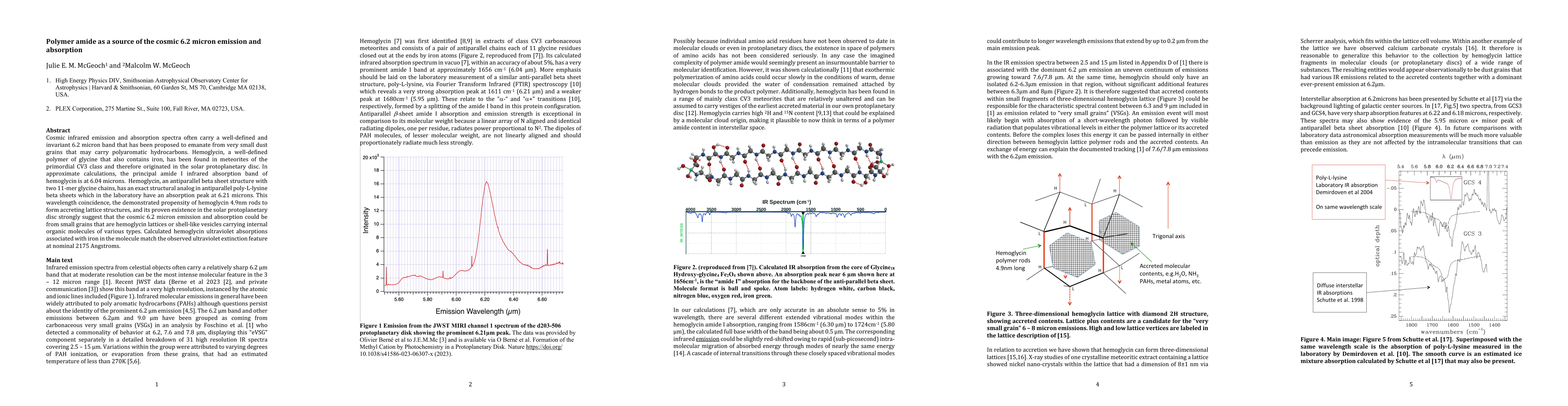 Thumbnail for Polymer amide as a source of the cosmic 6.2 micron emission and
  absorption