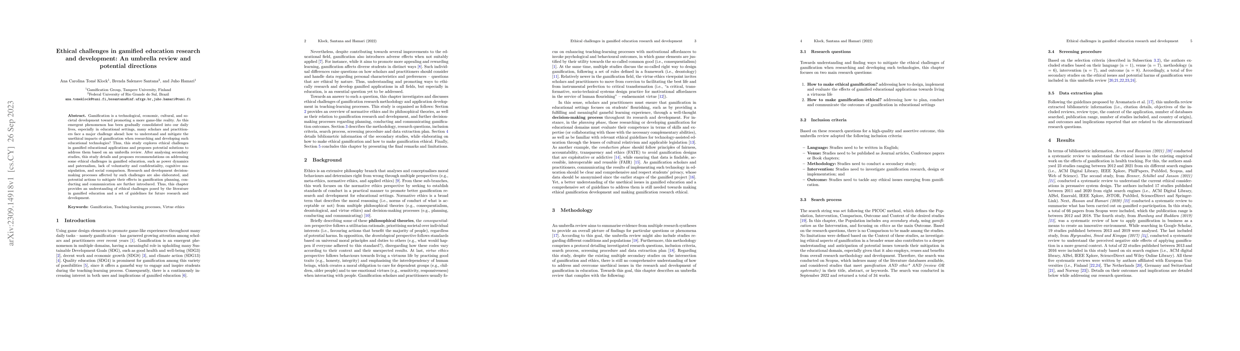 Thumbnail for Ethical Challenges in Gamified Education Research and Development: An
  Umbrella Review and Potential Directions