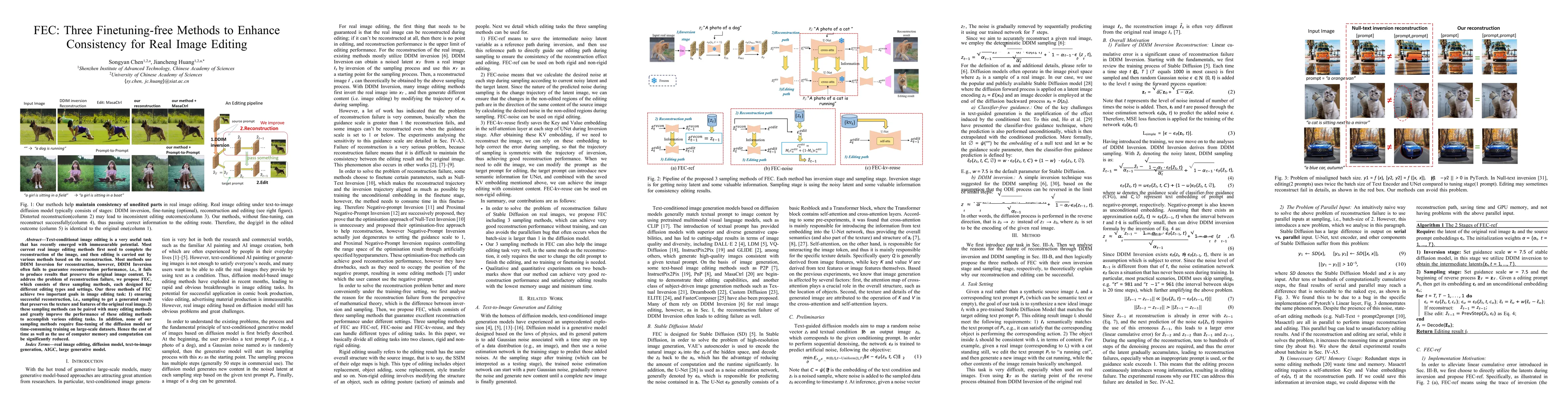 Thumbnail for FEC: Three Finetuning-free Methods to Enhance Consistency for Real Image
  Editing