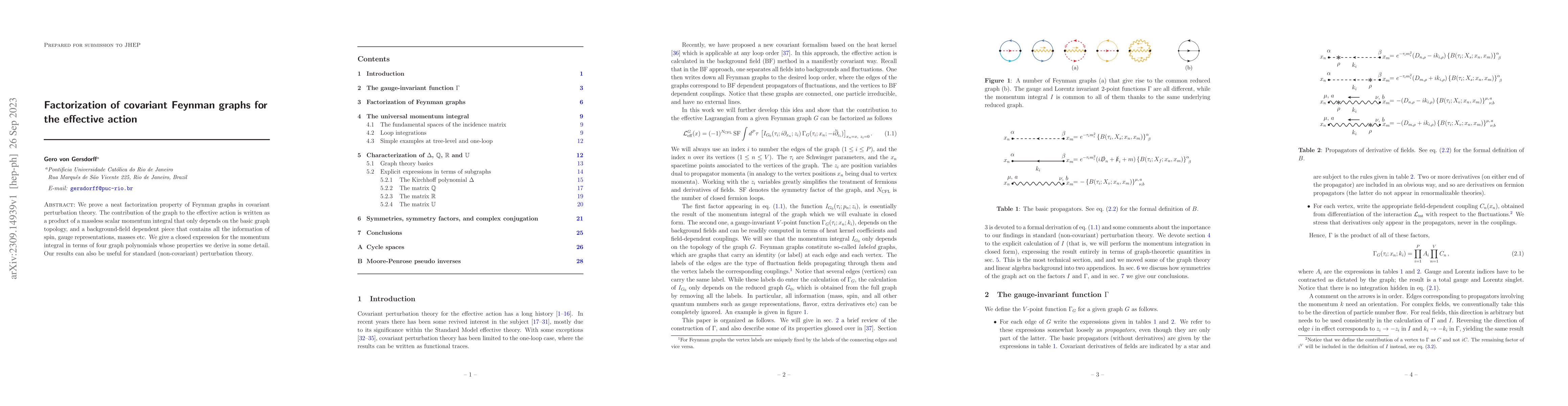 Thumbnail for Factorization of covariant Feynman graphs for the effective action