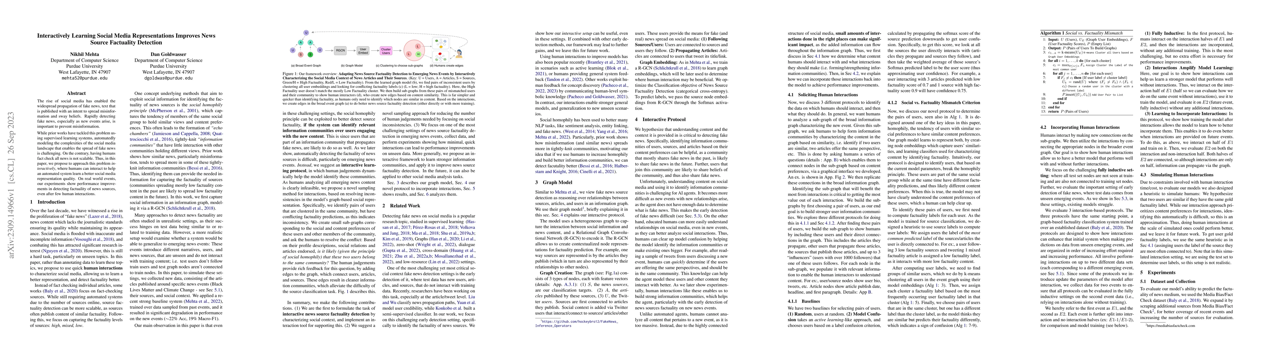 Thumbnail for Interactively Learning Social Media Representations Improves News Source
  Factuality Detection