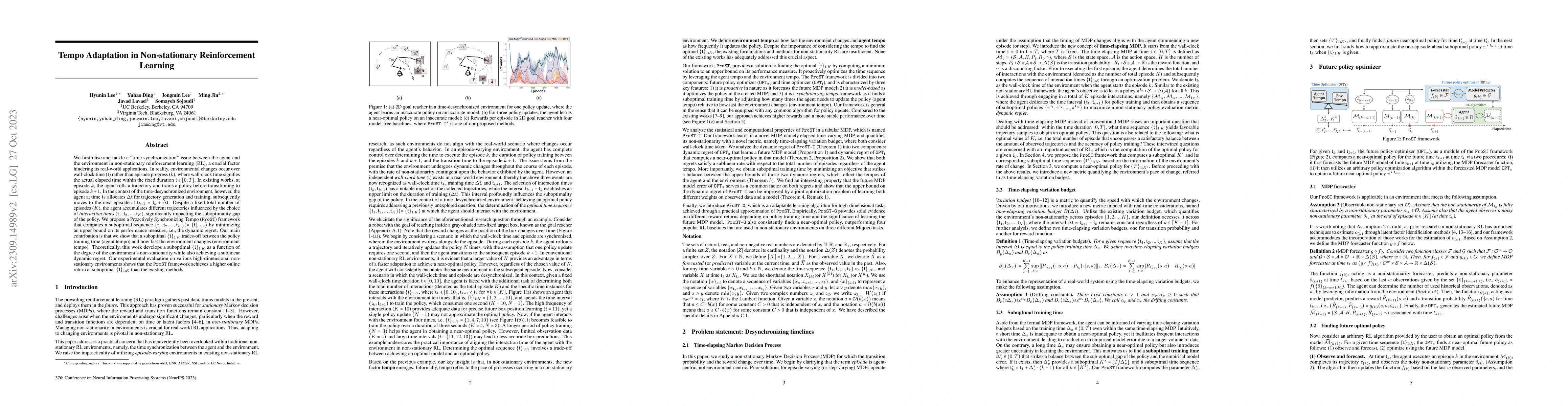 Thumbnail for Tempo Adaptation in Non-stationary Reinforcement Learning