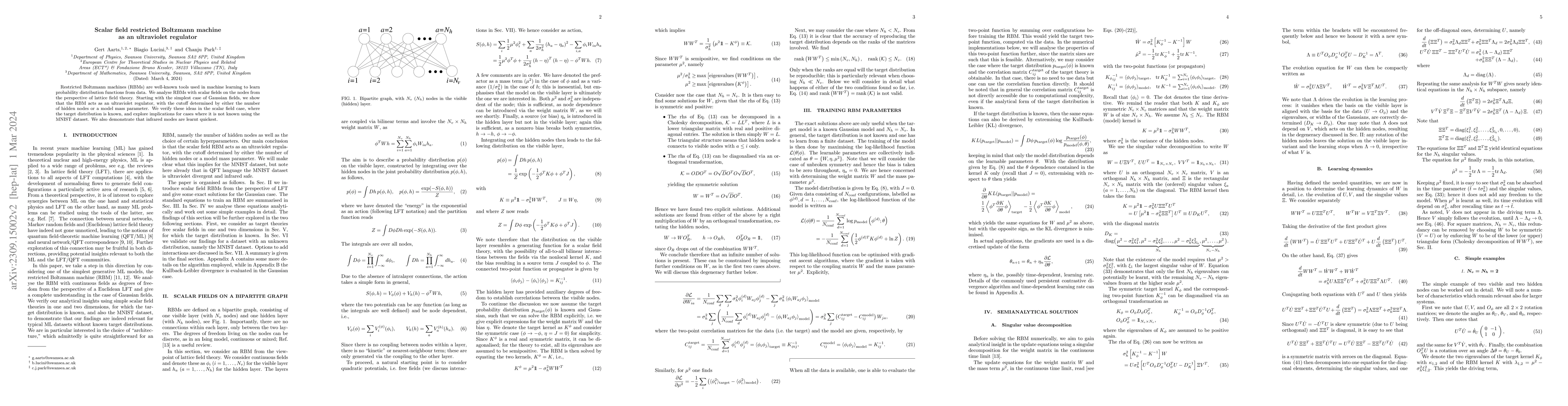 Thumbnail for Scalar field Restricted Boltzmann Machine as an ultraviolet regulator