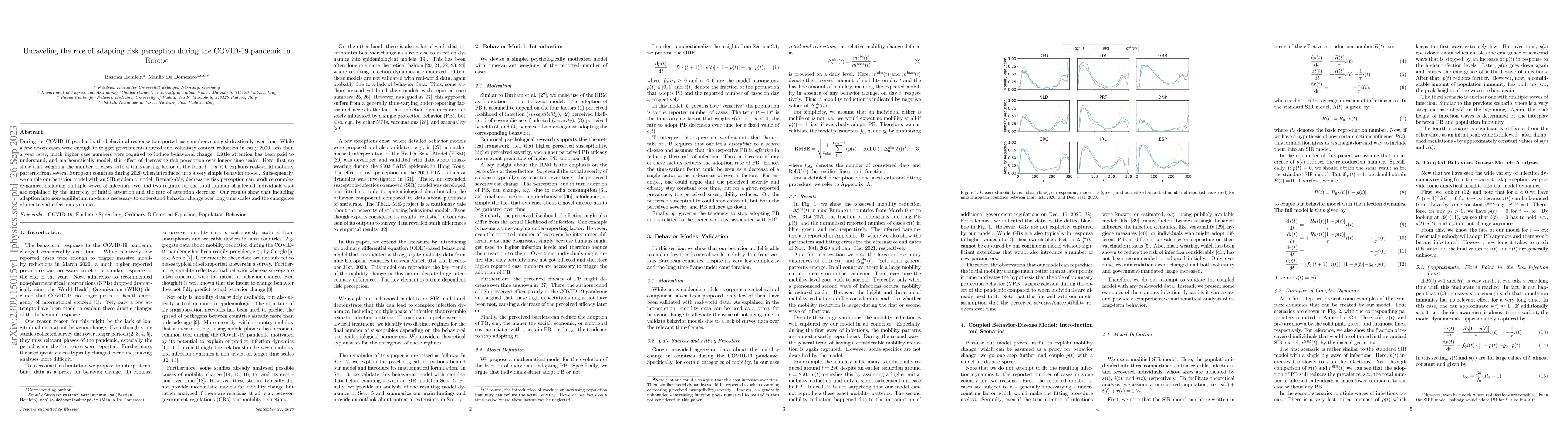 Thumbnail for Unraveling the role of adapting risk perception during the COVID-19
  pandemic in Europe