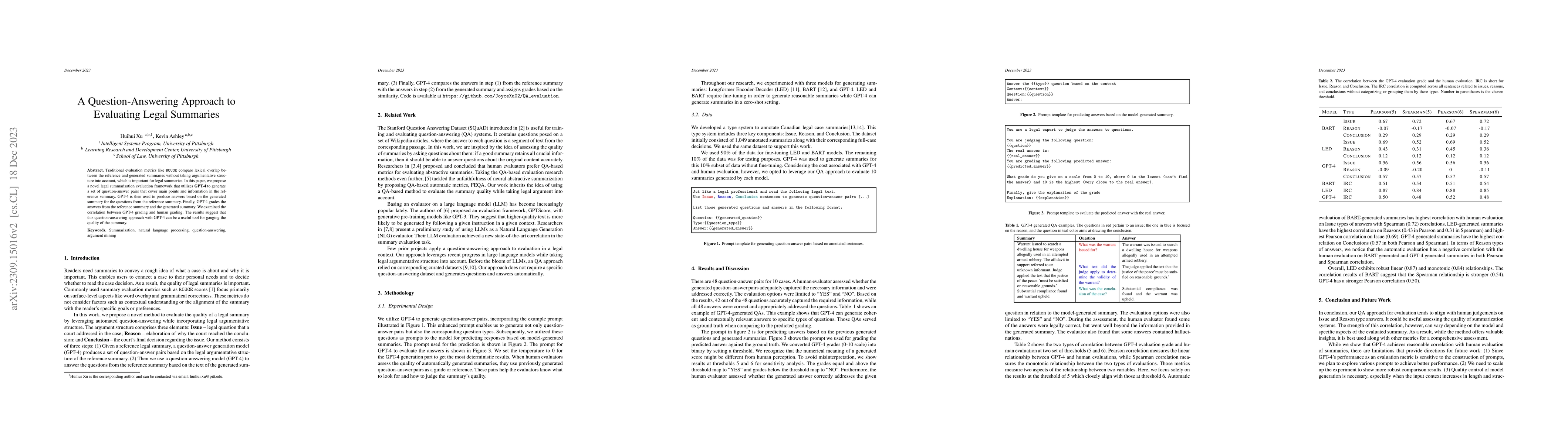 Thumbnail for Question-Answering Approach to Evaluating Legal Summaries