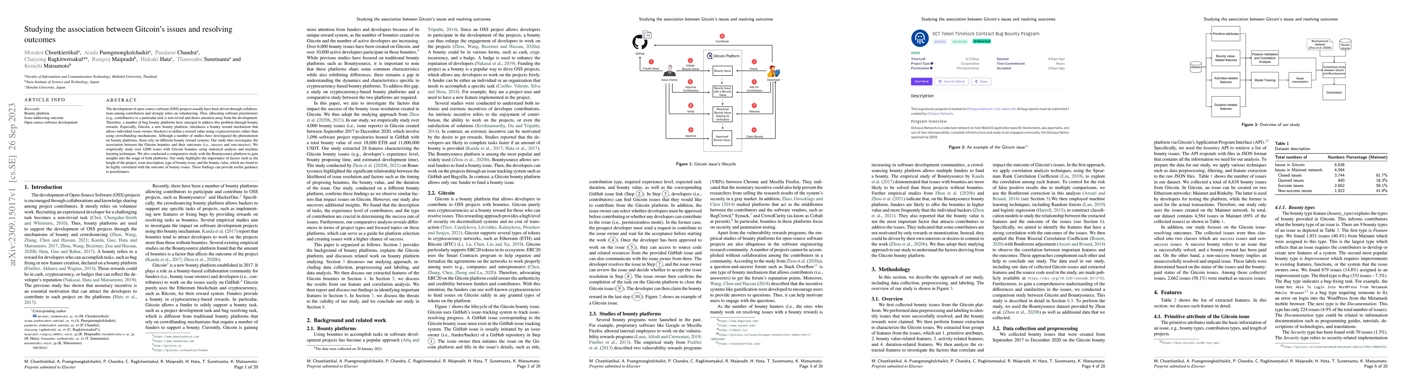 Thumbnail for Studying the association between Gitcoin's issues and resolving outcomes