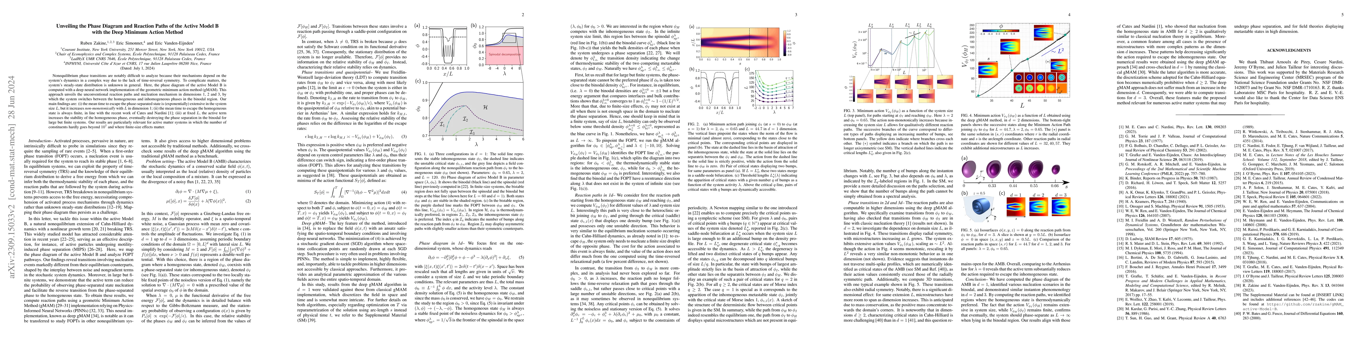 Thumbnail for Unveiling the Phase Diagram and Reaction Paths of the Active Model B
  with the Deep Minimum Action Method