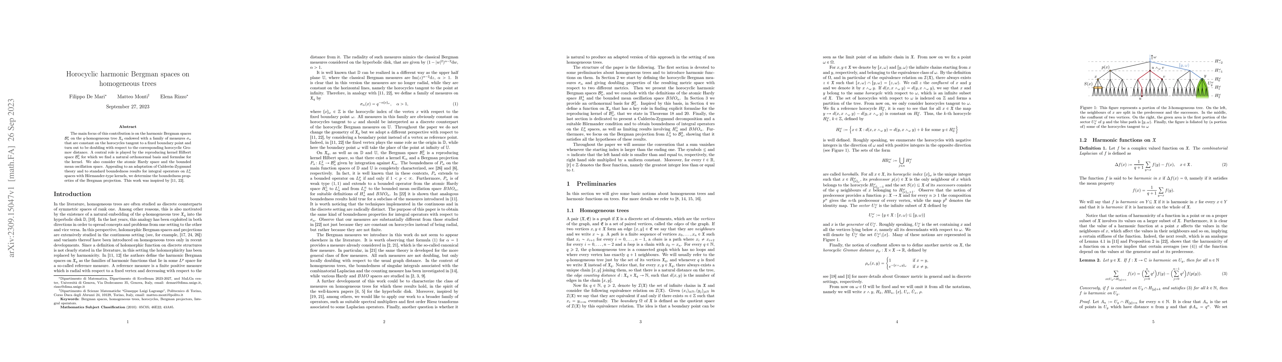 Thumbnail for Horocyclic harmonic Bergman spaces on homogeneous trees