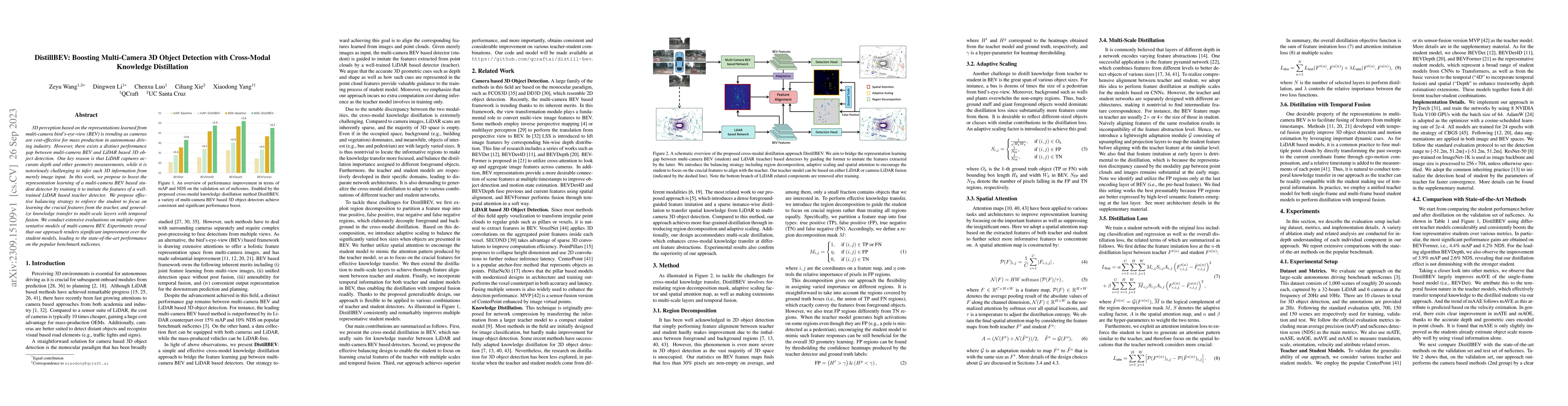Thumbnail for DistillBEV: Boosting Multi-Camera 3D Object Detection with Cross-Modal
  Knowledge Distillation
