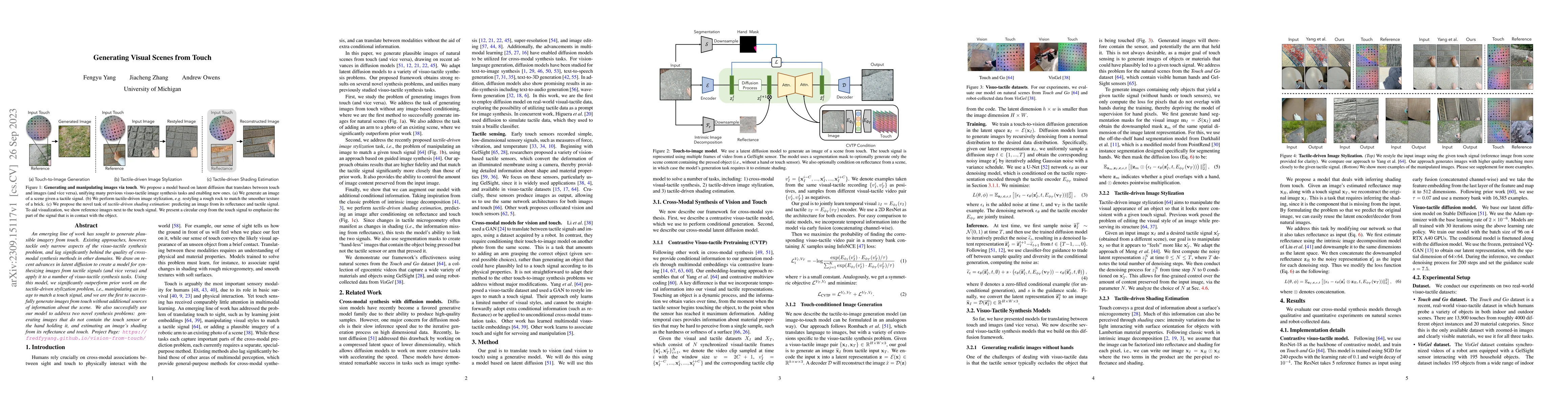 Thumbnail for Generating Visual Scenes from Touch