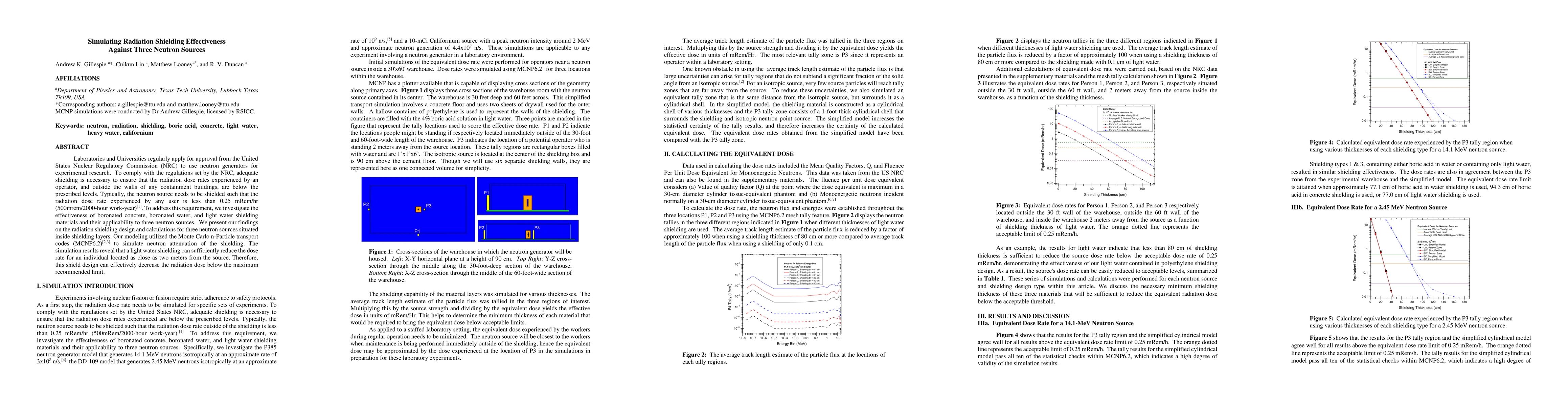 Thumbnail for Simulating Radiation Shielding Effectiveness Against Three Neutron
  Sources