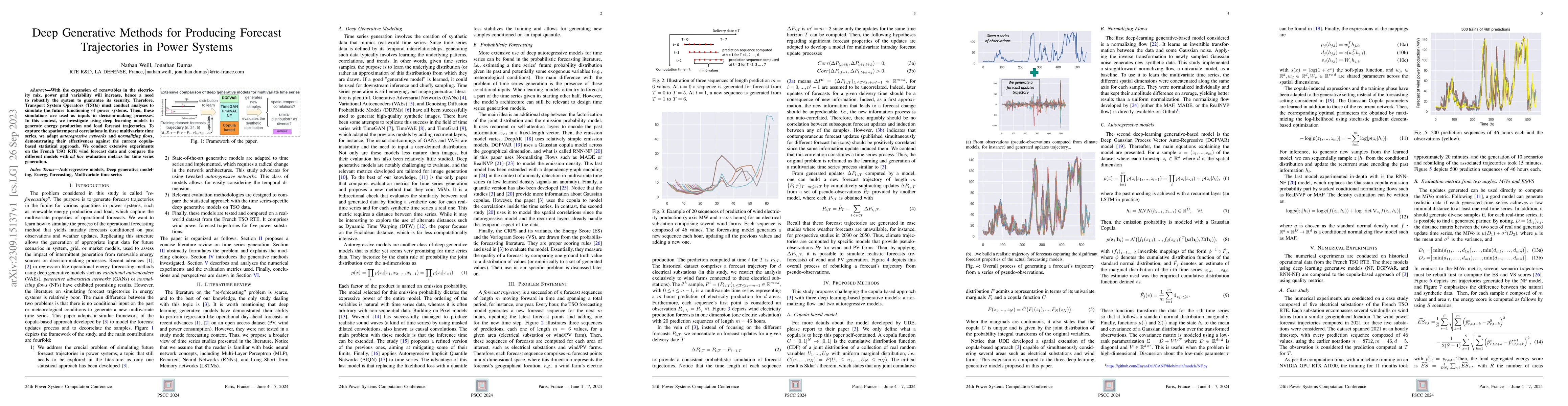 Thumbnail for Deep Generative Methods for Producing Forecast Trajectories in Power
  Systems