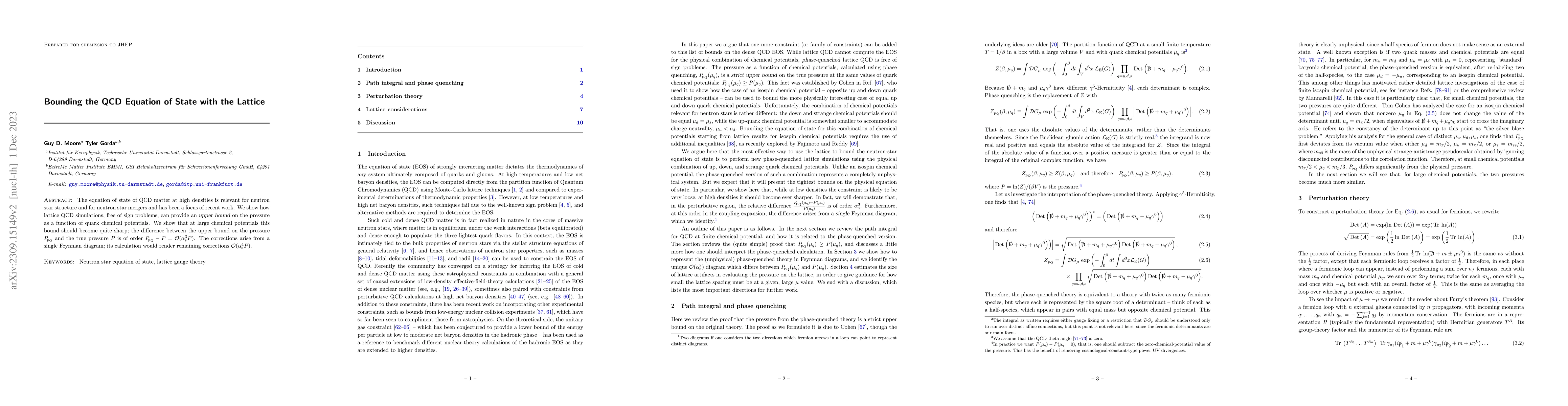Thumbnail for Bounding the QCD Equation of State with the Lattice