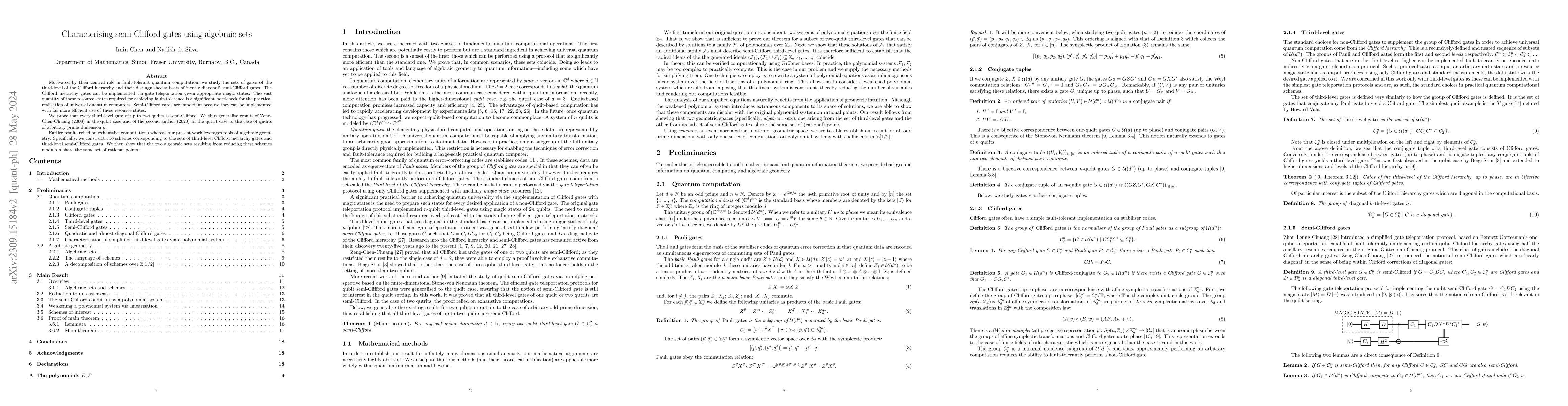 Thumbnail for Characterising semi-Clifford gates using algebraic sets