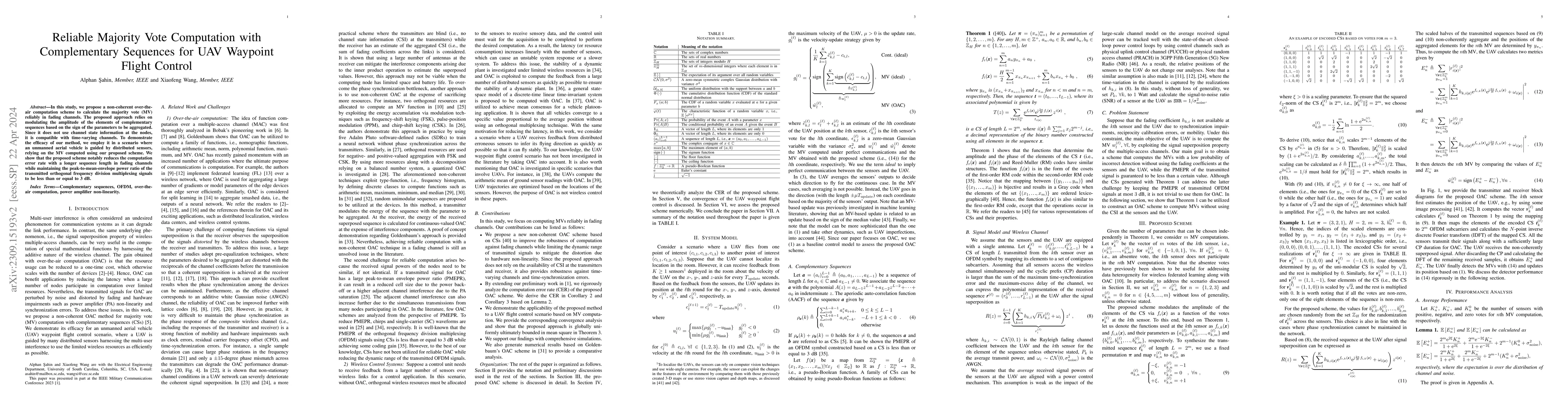 Thumbnail for Reliable Majority Vote Computation with Complementary Sequences for UAV
  Waypoint Flight Control